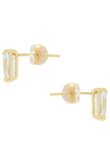Emerald Cut Stud Earrings
