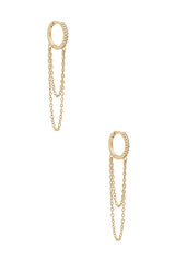 Pave Chain Huggie
