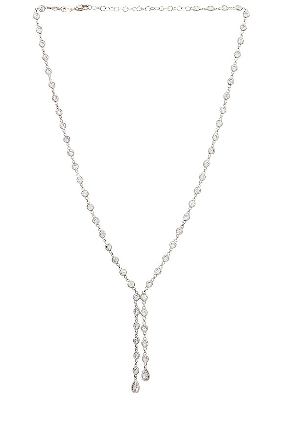 Bezel Lariat Necklace