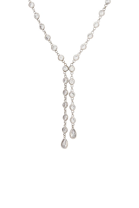 Bezel Lariat Necklace