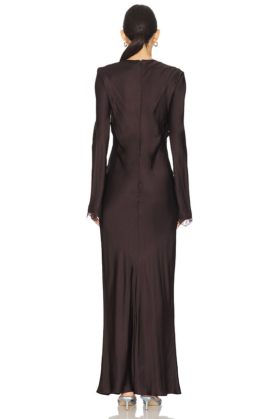 Allegra Lace Plunged Maxi Dress