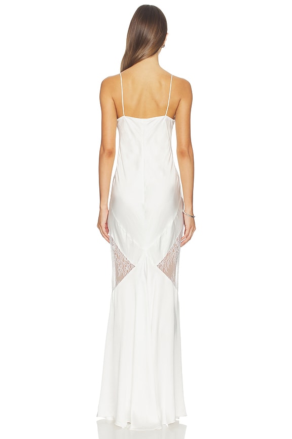 Labyrinth Lace Panelled Ruffle Maxi Dress