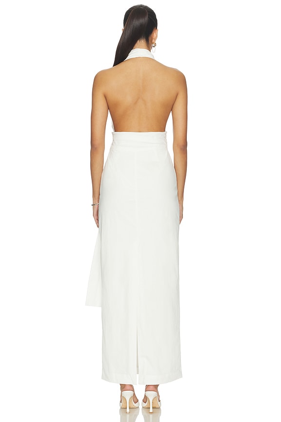 Campbell Halter Plunged Maxi Dress