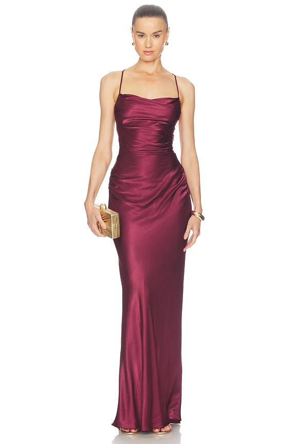 La Lune Lace Back Maxi Dress