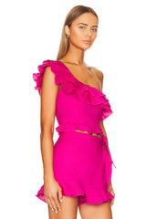 x REVOLVE Leni Ruffle Top