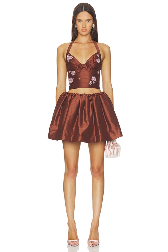 Gather-draped Mini Skirt