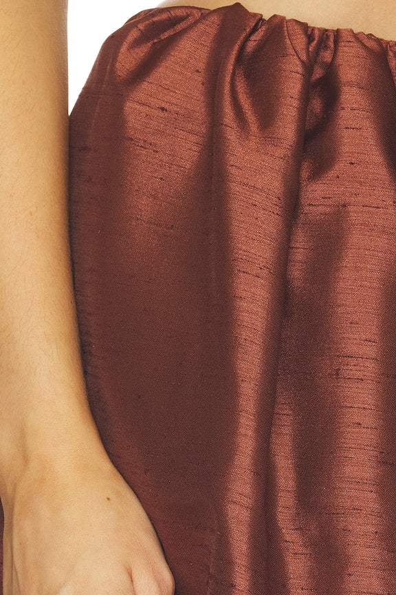 Gather-draped Mini Skirt