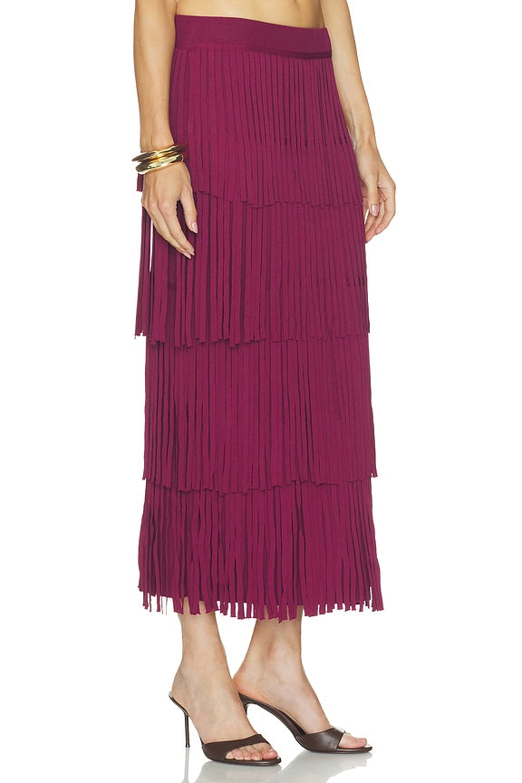 Za Za Knit Fringe Skirt