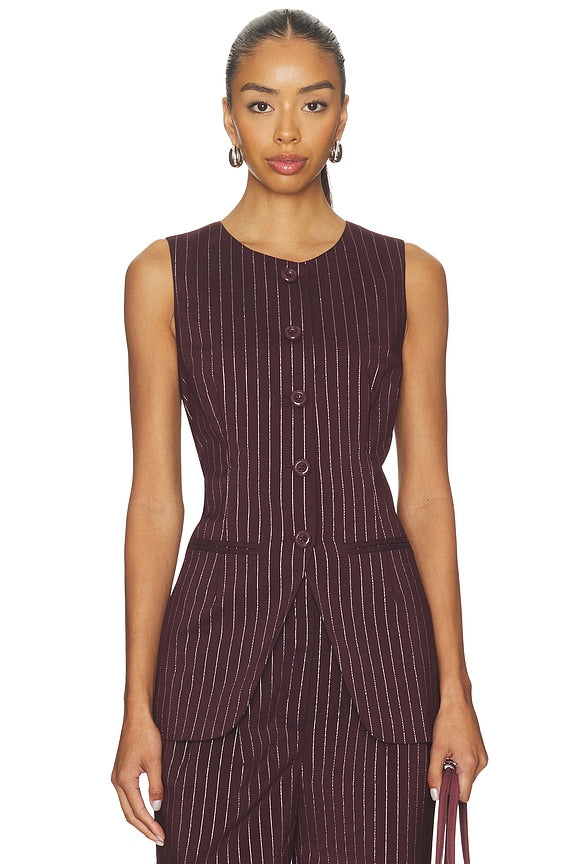 Sabine Pinstripe Vest