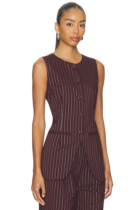 Sabine Pinstripe Vest