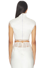 Lila Satin Top
