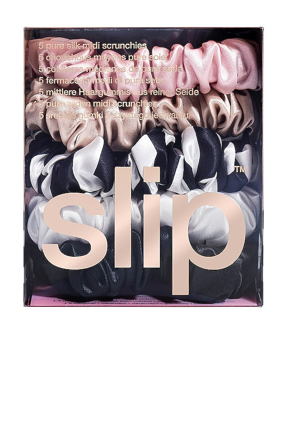 Midi Scrunchies 5 Pack In Multi