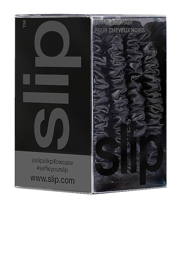 Skinny Scrunchies 4 Pack In Black