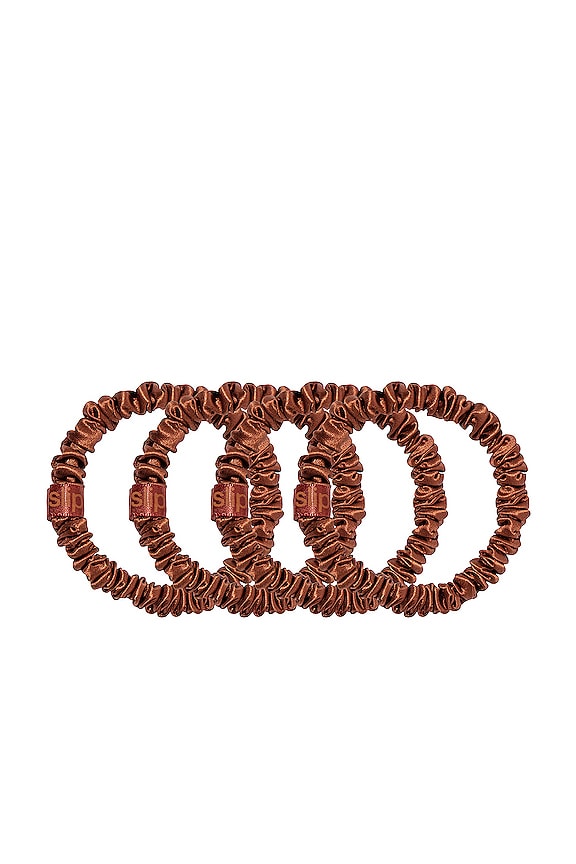 Skinny Scrunchies 4 Pack In Auburn
