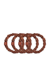 Skinny Scrunchies 4 Pack In Auburn