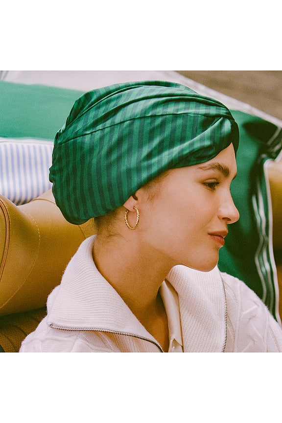 Striped Pure Silk Turban