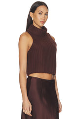 Saige Cropped Turtleneck Top