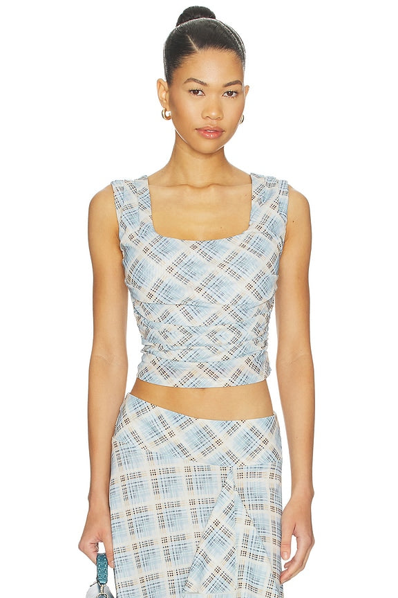 Novalyn Plaid Top