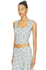 Novalyn Plaid Top