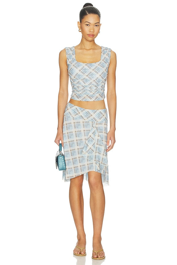 Novalyn Plaid Top