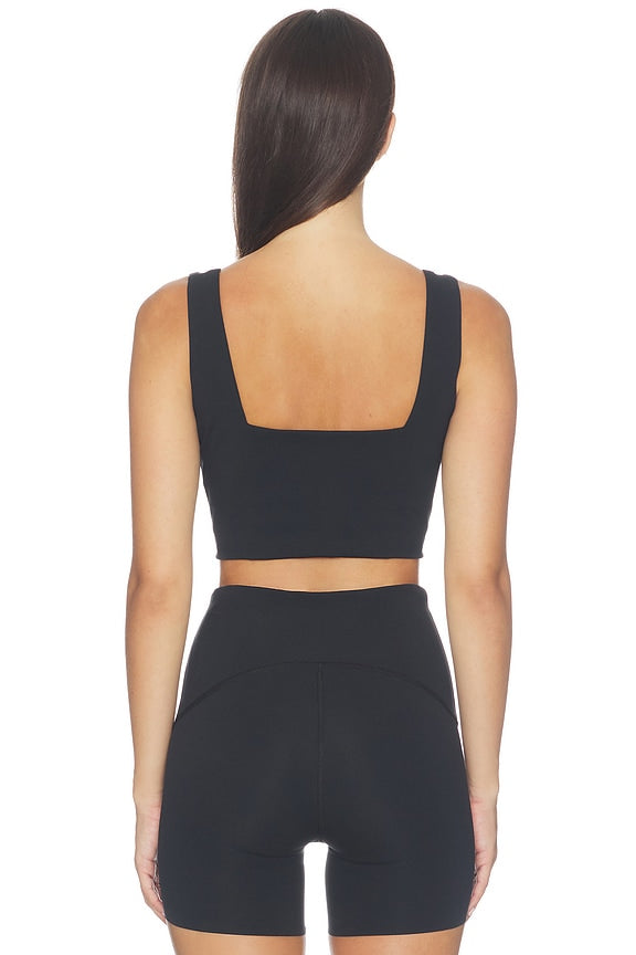 Get Moving Cropped Square Neck Shelf Tank Top