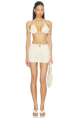Solenne Crochet Mini Skirt Set