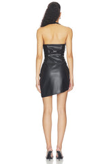 Calania Faux Leather Mini Dress
