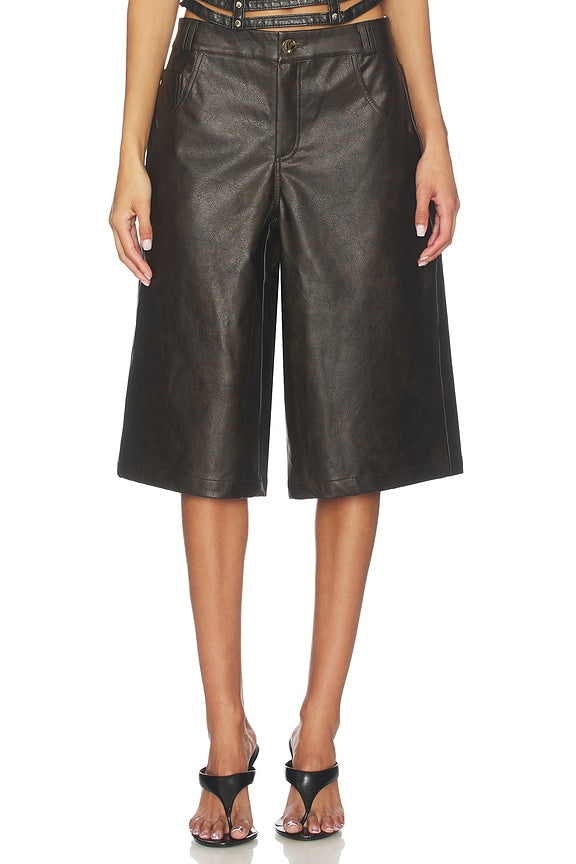 Vala Faux Leather Short