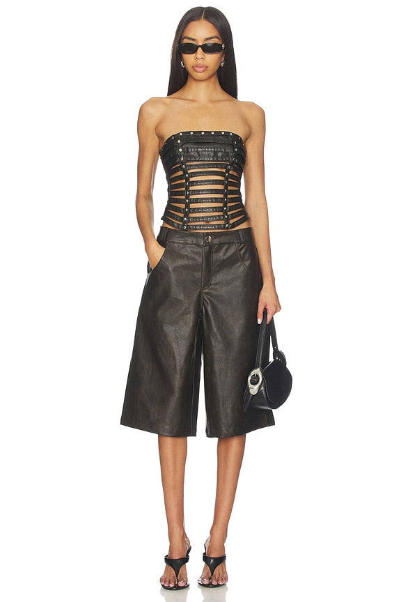 Vala Faux Leather Short