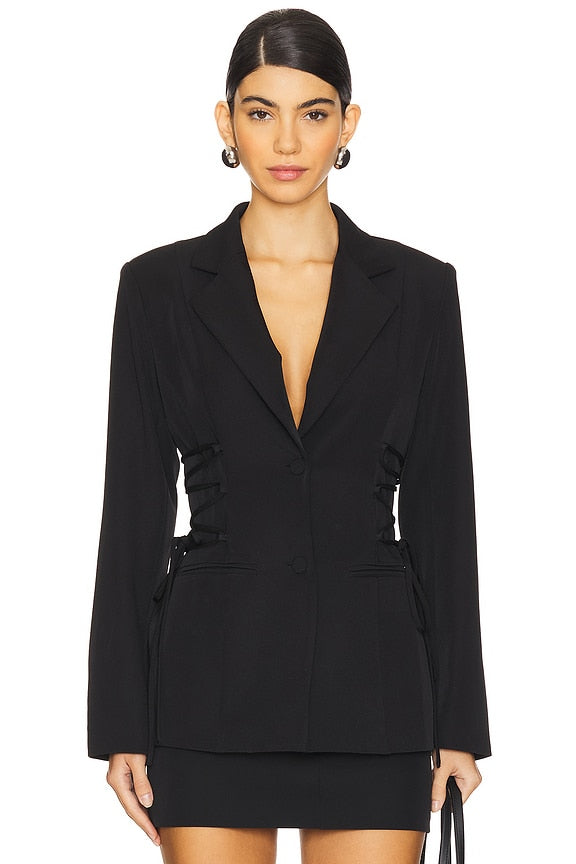 Jennifer Lace Up Blazer