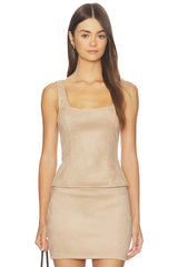 Patsie Faux Suede Top
