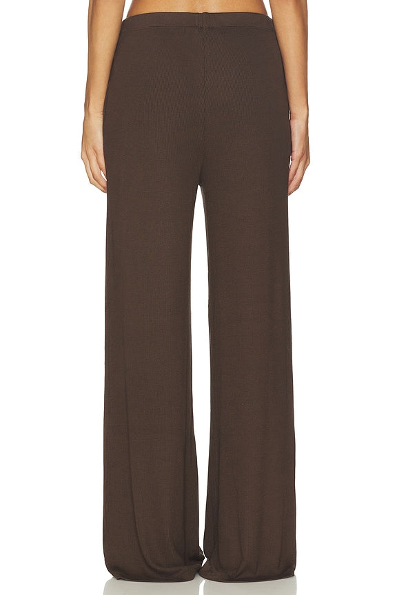 Rib Wide Leg Pants