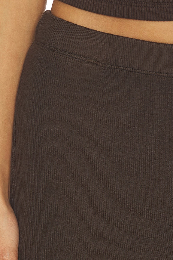 Rib Wide Leg Pants