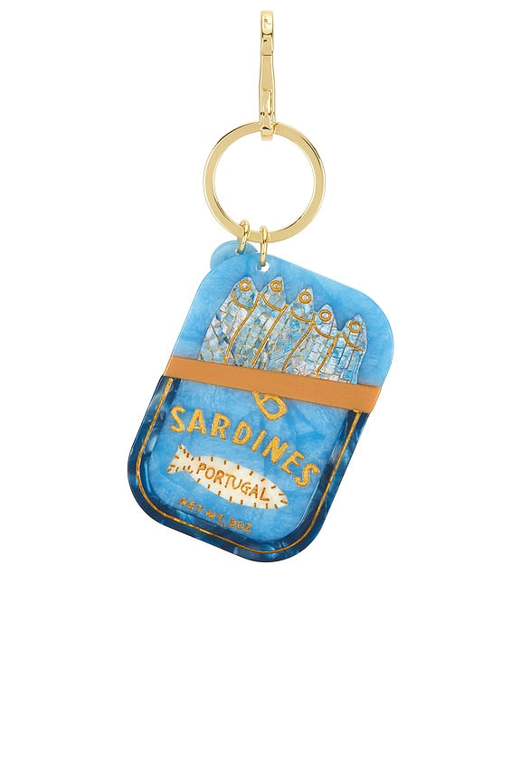 Hand-Painted Sardines Bag Charm + Keychain