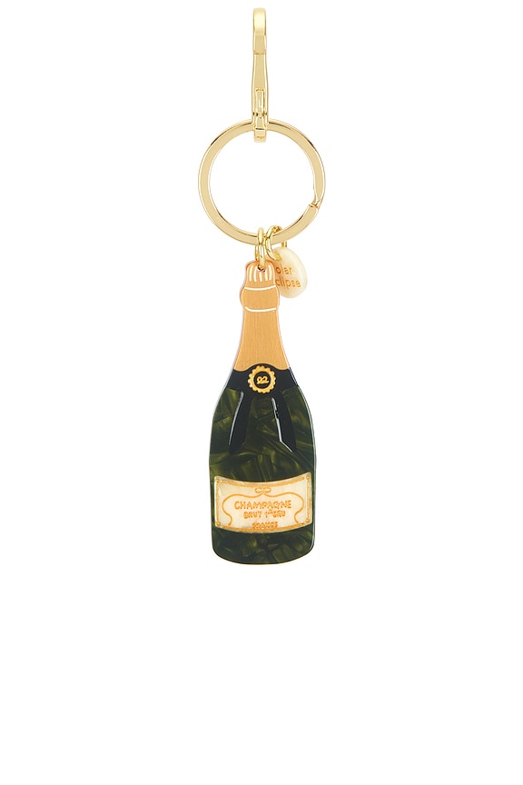 Hand-Painted Champagne Bag Charm + Keychain
