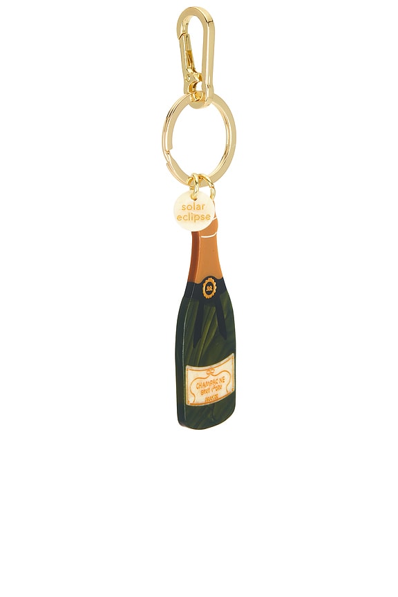 Hand-Painted Champagne Bag Charm + Keychain