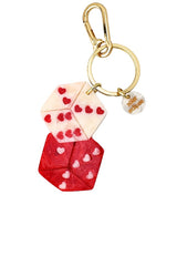 Hand-Painted Lucky Dice Bag Charm + Keychain