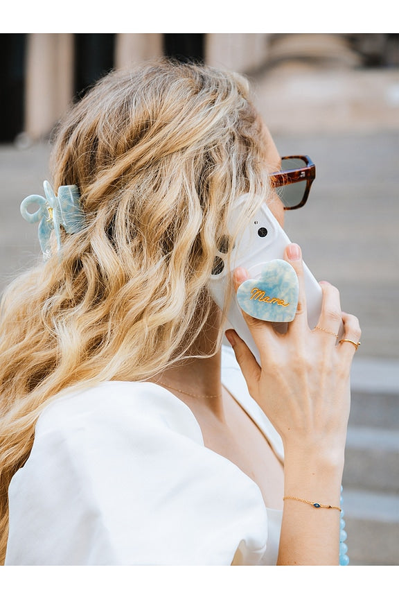 Hand-Painted Mama Heart Grip Charm