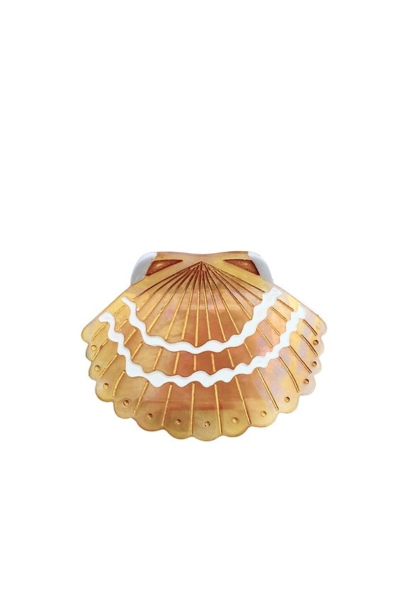 Hand-painted Seashell Claw Hair Clip