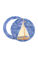 Hand-painted Sail Boat Compact Mirror