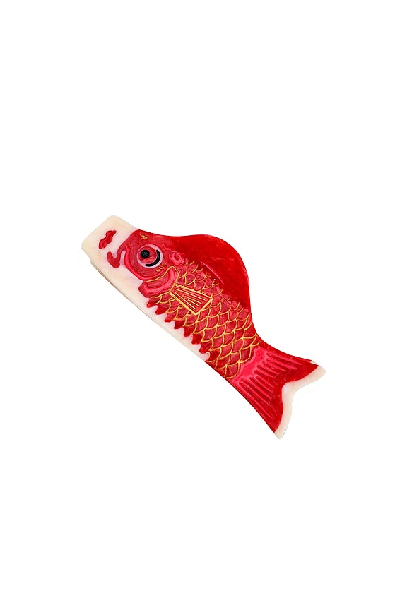 Hand-painted Carp Lantern Claw Hair Clip