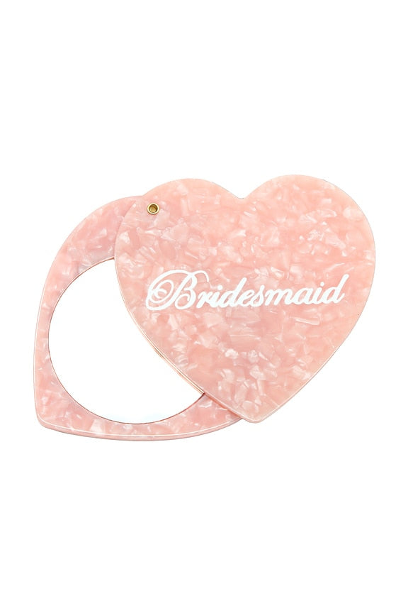 Hand-Painted Bridesmaid Compact Mirror