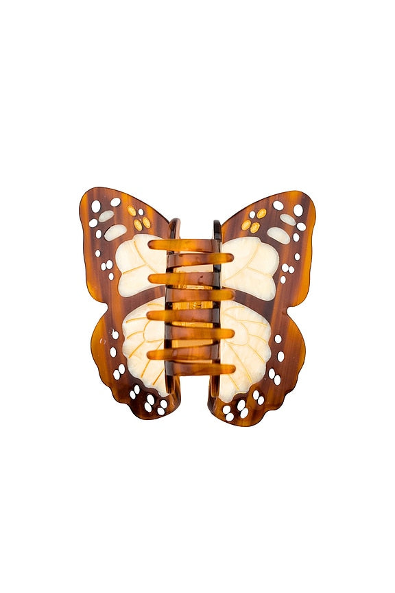 Hand-painted Boho Monarch Claw Hair Clip