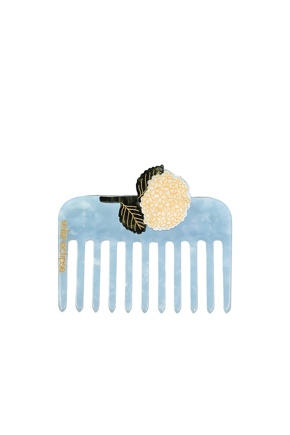 Hand-painted Hydrangea Pocket Comb