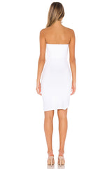 Strapless Side Pleat Dress