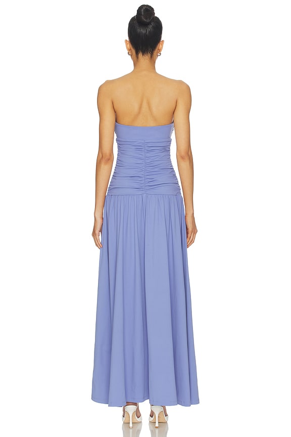 Center Gathered Flower Tube Dress