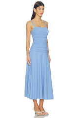 Low Gathered String Dress