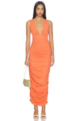 Square Wire Gathered Tank Dress