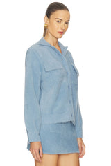 Fuzzy Sweater Cargo Jacket