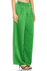 Satin Pleated Pant